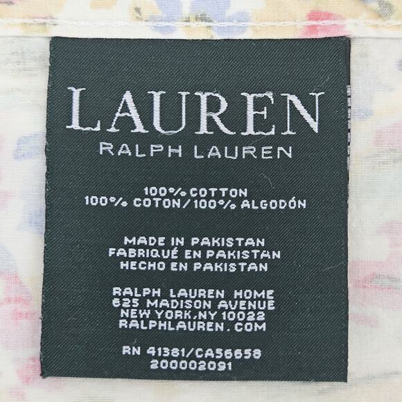 Vtg Ralph Lauren Loire Flat Fitted Sheets KING Pink Floral Quiet Luxury Cottage - Picture 4 of 6